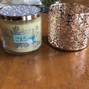 Bath and Bodyworks candle & holder duo